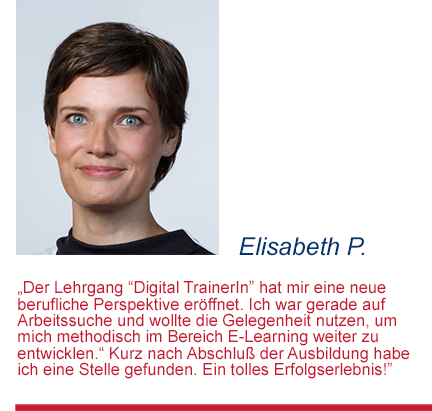 Feedback von Elisabeth Prinz zum Lehrgang Digital TrainerIn